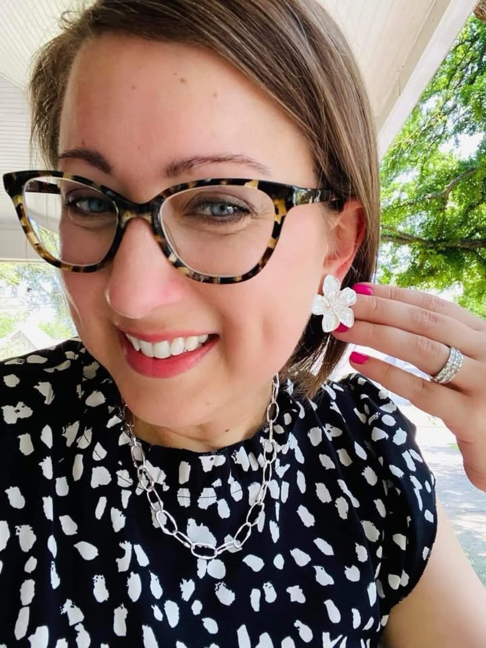 Silver Floral Earrings - Elegant Women's JBloom Jewelry